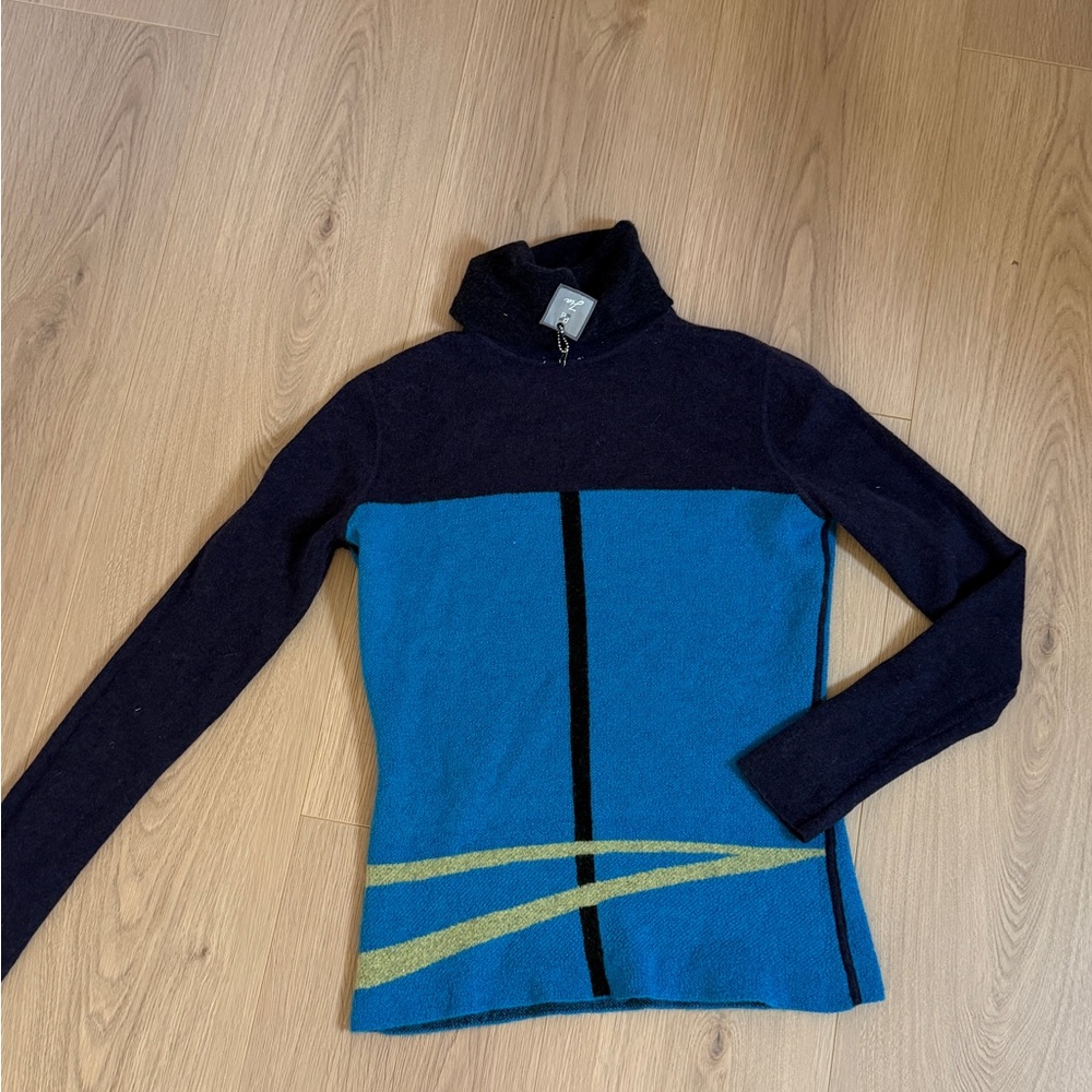 Jia collection designerWomen's Colorblock Cowl Neck reversable Sweater